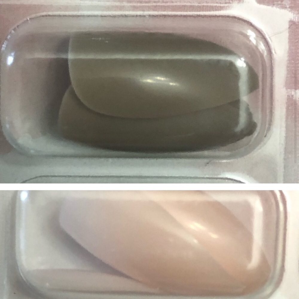 NWT (2) 60pc Artificial Stiletto Nails- pink, nude, brown, white, grey - Picture 4 of 8